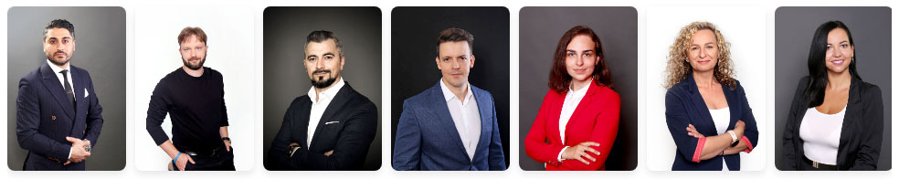 Koláž rôznych biznis portrétov z Fotoštúdia 33